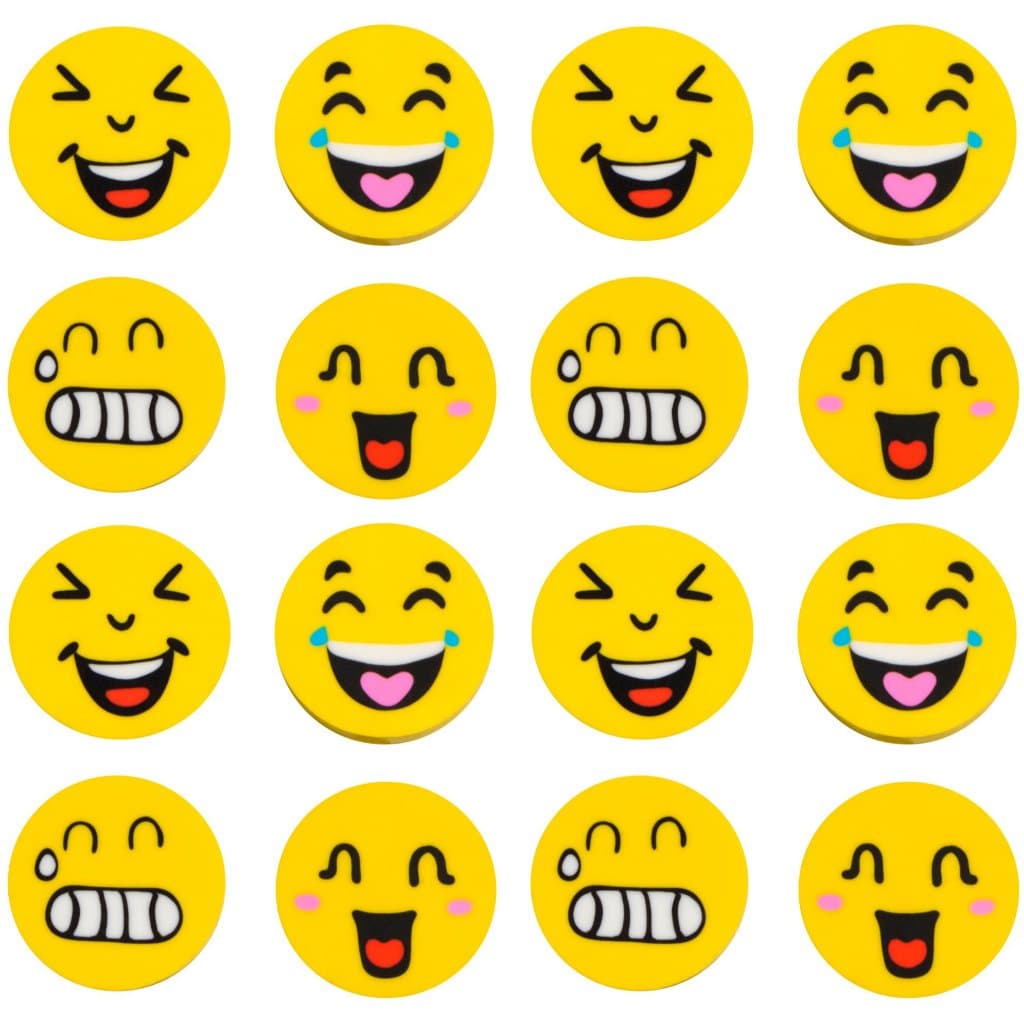 YP7359 - Borracha Ponteira Carrinhas Smiles Emoji Yins