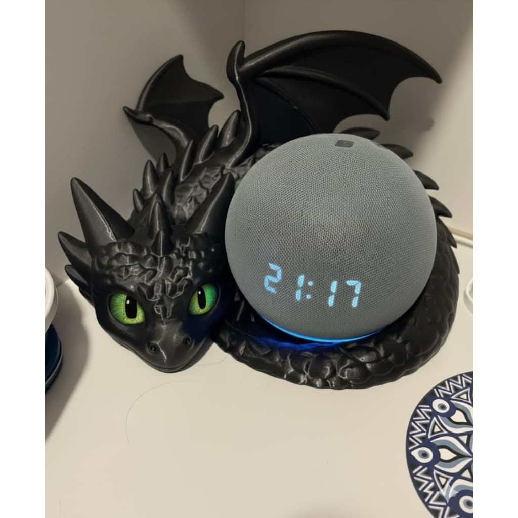 Suporte Dragão Alexa Echo Dot Compatível com Geração 4º e 5º