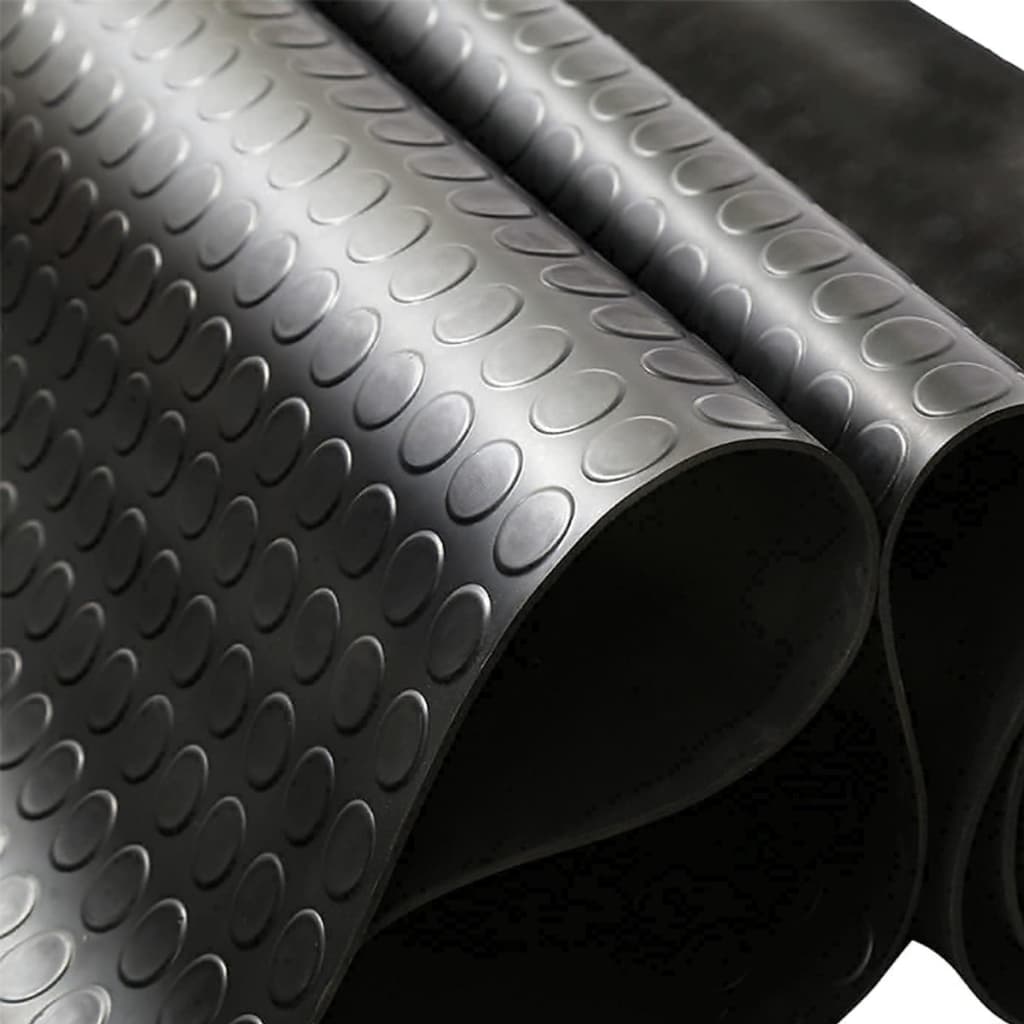 Piso Moeda Preto 3mm Rolo de 1 metro x 2 metro Antiderrapante Espaço Pet e Mecânica