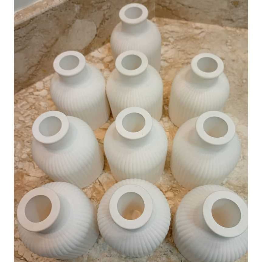 Kit 10 ou 5 Vasos Gesso  Decoração de  Centro de  Mesa  (Aniversário, Casamento em  Geral).
