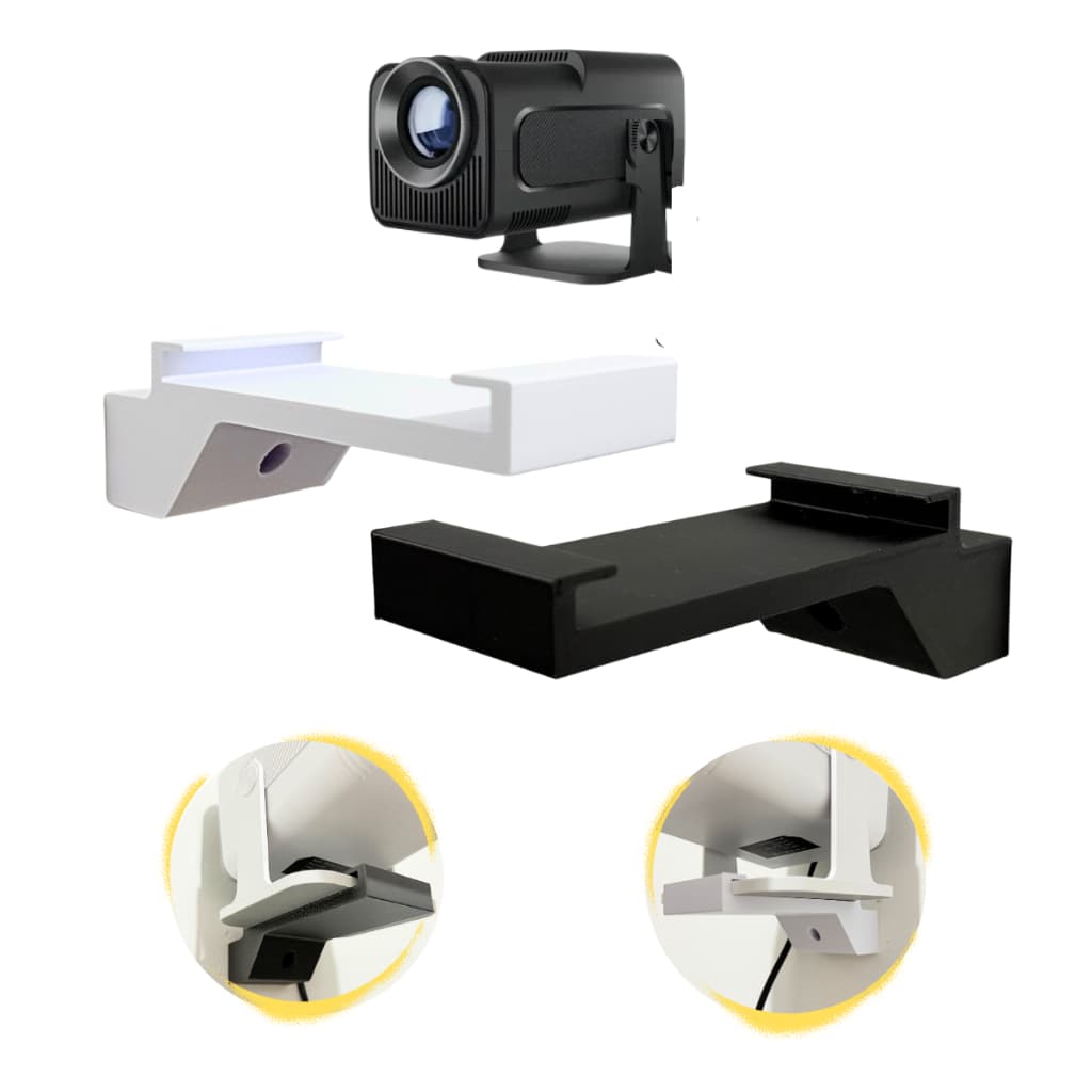 Suporte Para Projetor HY 320 Mini Fixação Parede Branco Preto Envio Rápido