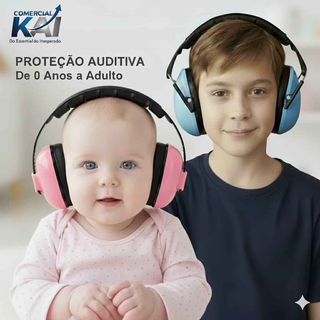 Abafador Protetor de ruido Anti ruido som para autistas, Bebe, Infantil e Adulto de 0 a 5 anos e 6 anos a Adulto