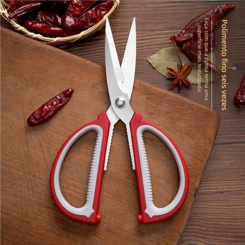 Tesoura Multifuncional de Aço Bicolor - Doméstica Elegante! Ideal para Cozinha, Scrapbook e Artigos