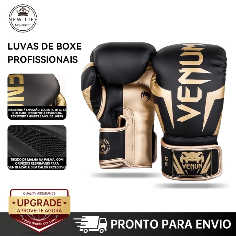 Luva De Boxe Muay Thai Kickboxing Luvas de boxe profissionais para treino.