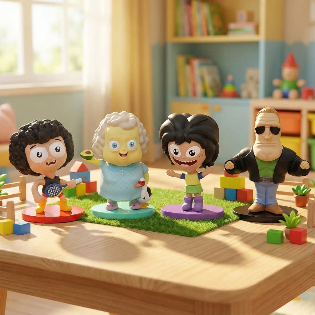 Figuras Irmão Do Jorel Fandom Box Bonecos 10 Cm Em Vinil Licenciados - Líder Brinquedos