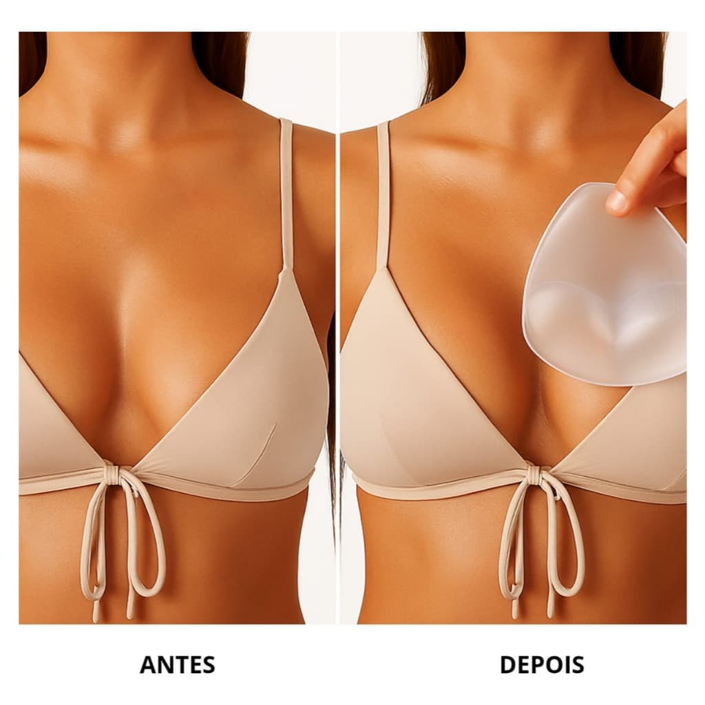 bojo de silicone, respiráveis para biquíni,  sutiã e moda fitness( marcas de fabricação, pequenos defeitos)