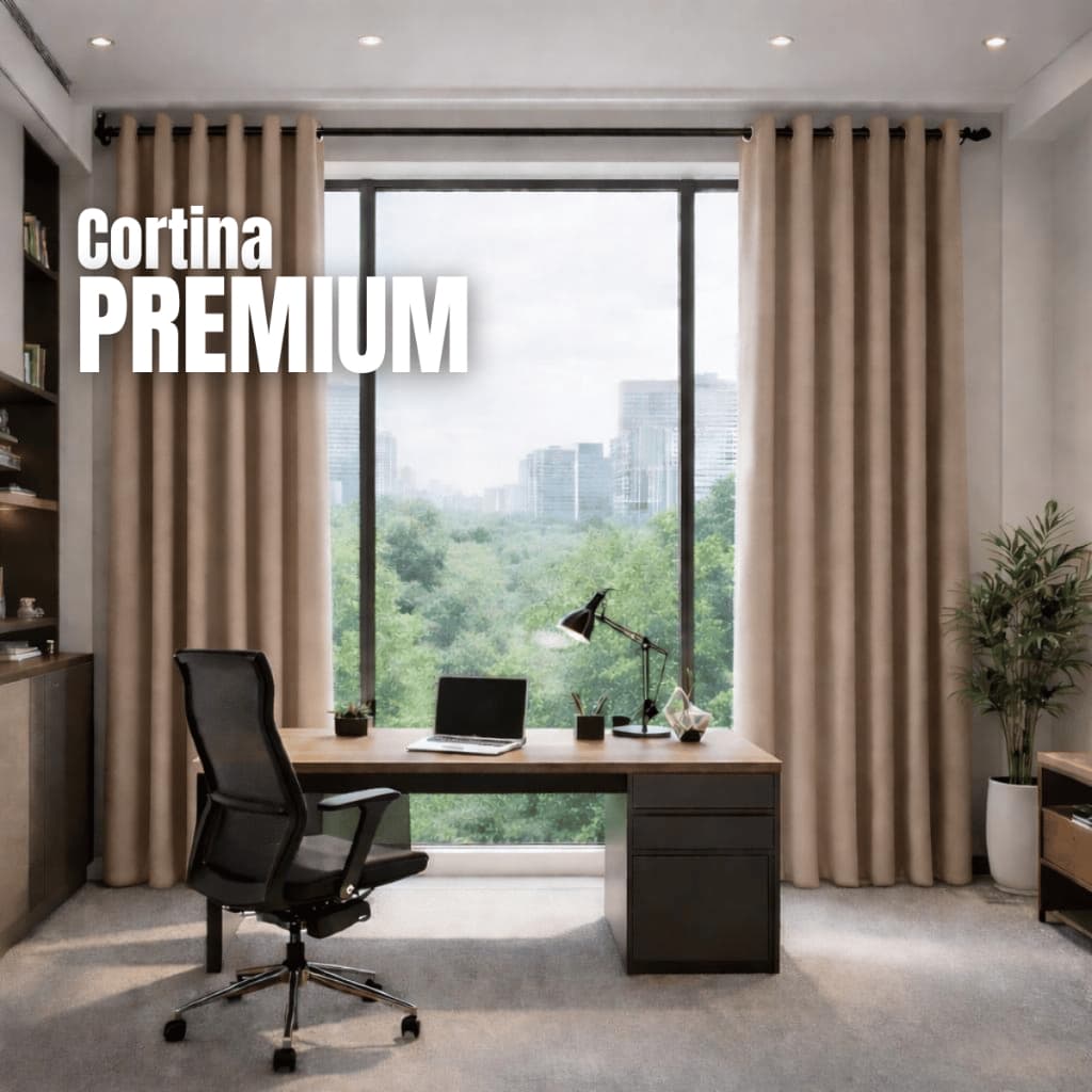 Cortina PREMIUM 4,00 x 2,50 - Ideal para Decoração, Quarto, Sala, Escritório, Parede Inteira