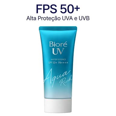 Bioré Protetor Solar UV Aqua Rich Watery Essence SPF50+ Não Oleoso Toque Seco Uso Diário Rosto