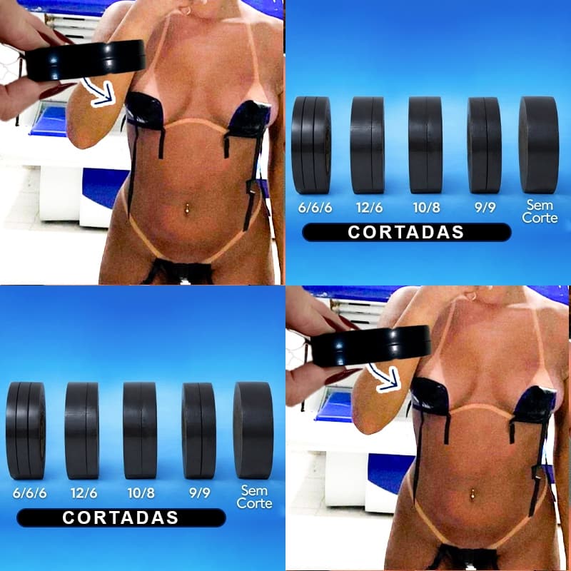 1 Fita PRETO para Bronzeamento - Marquinha Perfeita Cortadas e inteira (NÃO SOLTA NO SOL)