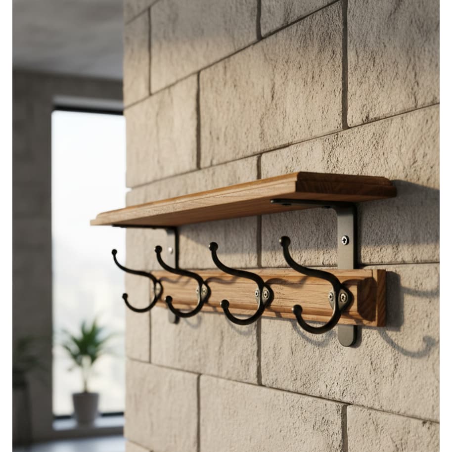 1 Unidade - Cabideiro Aparador com Gancho Duplo