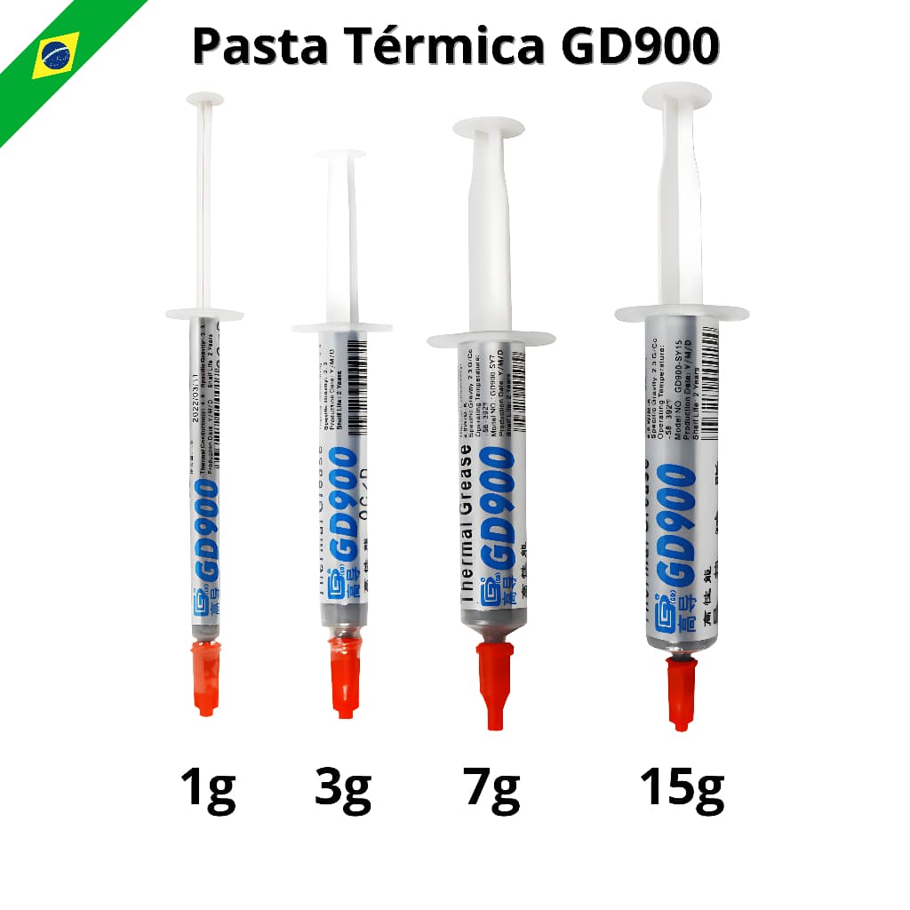 Pasta Térmica Prata GD900 Processador PS3 PS4 Pc Placa de Video Notebook 4,8W/MK 1g 3g 7g 15g