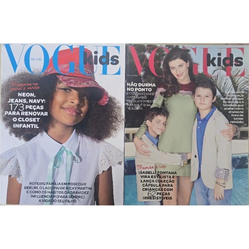 Kit com 02 Revista Vogue Kids
