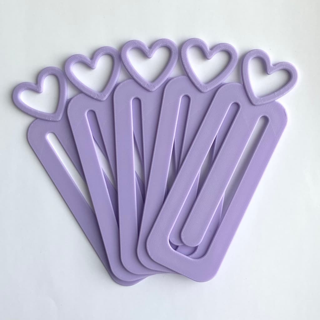 Kit 5 Marcador de Página de Coração