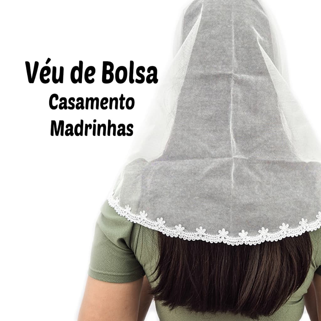 Véu Ccb De Bolsa Casamento Madrinhas Redondo De Bico