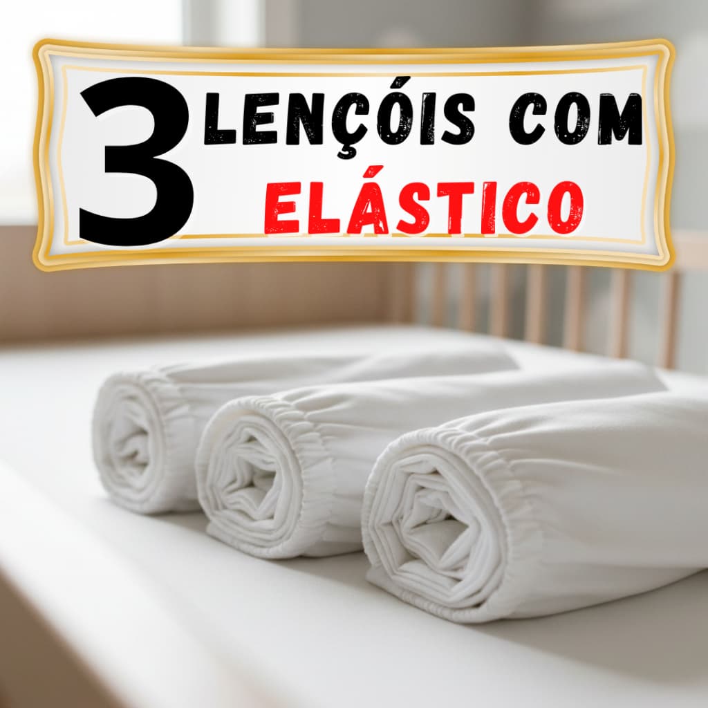 Kit 3 Lençóis Bebê Berço Americano 400 Fios Micropercal Premium Antialérgico Macio