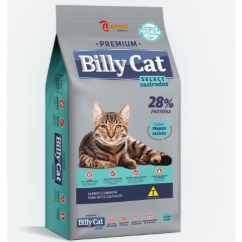 Ração Billy Cat Castrado com ômega 7/10/15/20/30kg