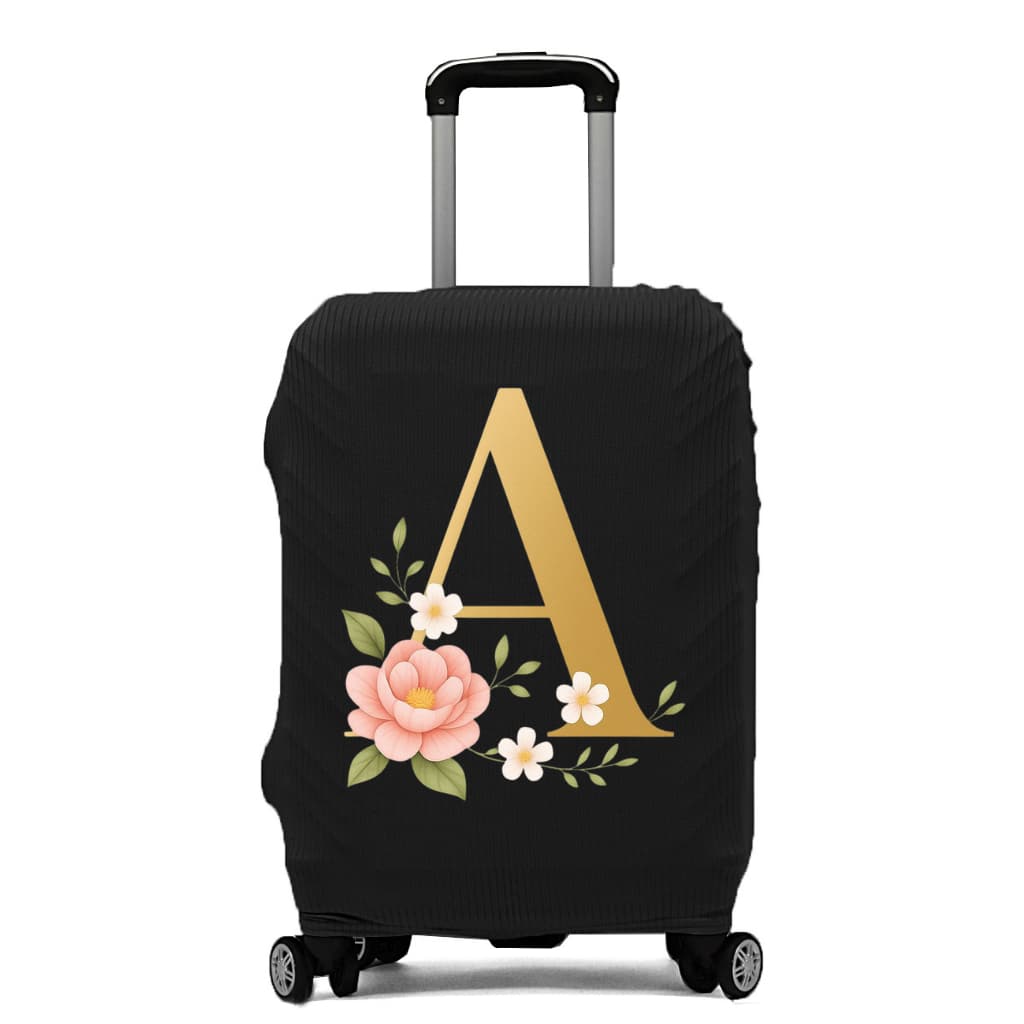 Capa Para Mala de Viagem Personalizada Inicial Canelado Preto Promoção