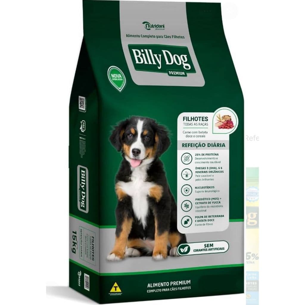 Ração Billy Dog Filhote Refeição Diaria Todas as Raças 10/15/20/25/30kg