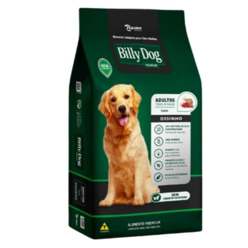 Ração Billy Dog OSSINHO CARNE premium 25kg