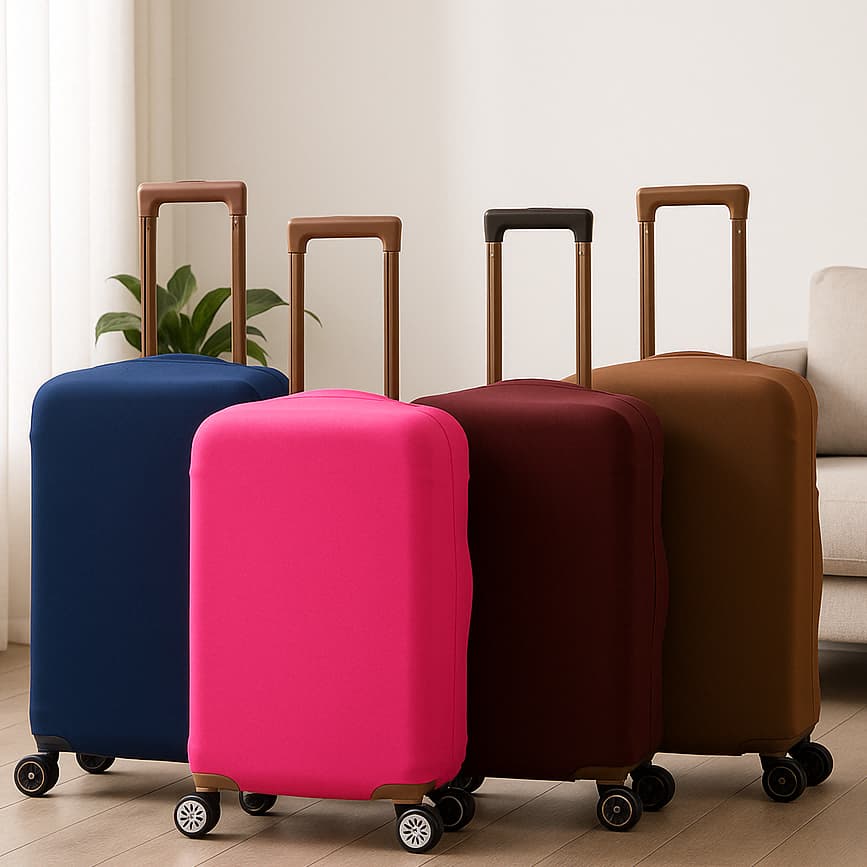 CAPA PROTETORA para Mala de Viagem | Elástica, Antipoeira e Antirriscos | Várias Cores e Tamanhos | Fácil de Colocar