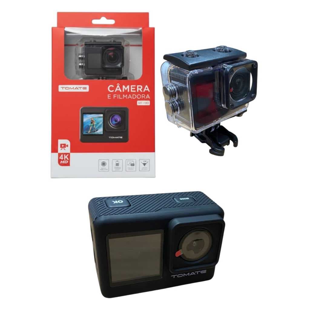 Câmera Filmadora De Ação Esportiva 4k Tomate Wifi Davely MT-1190
