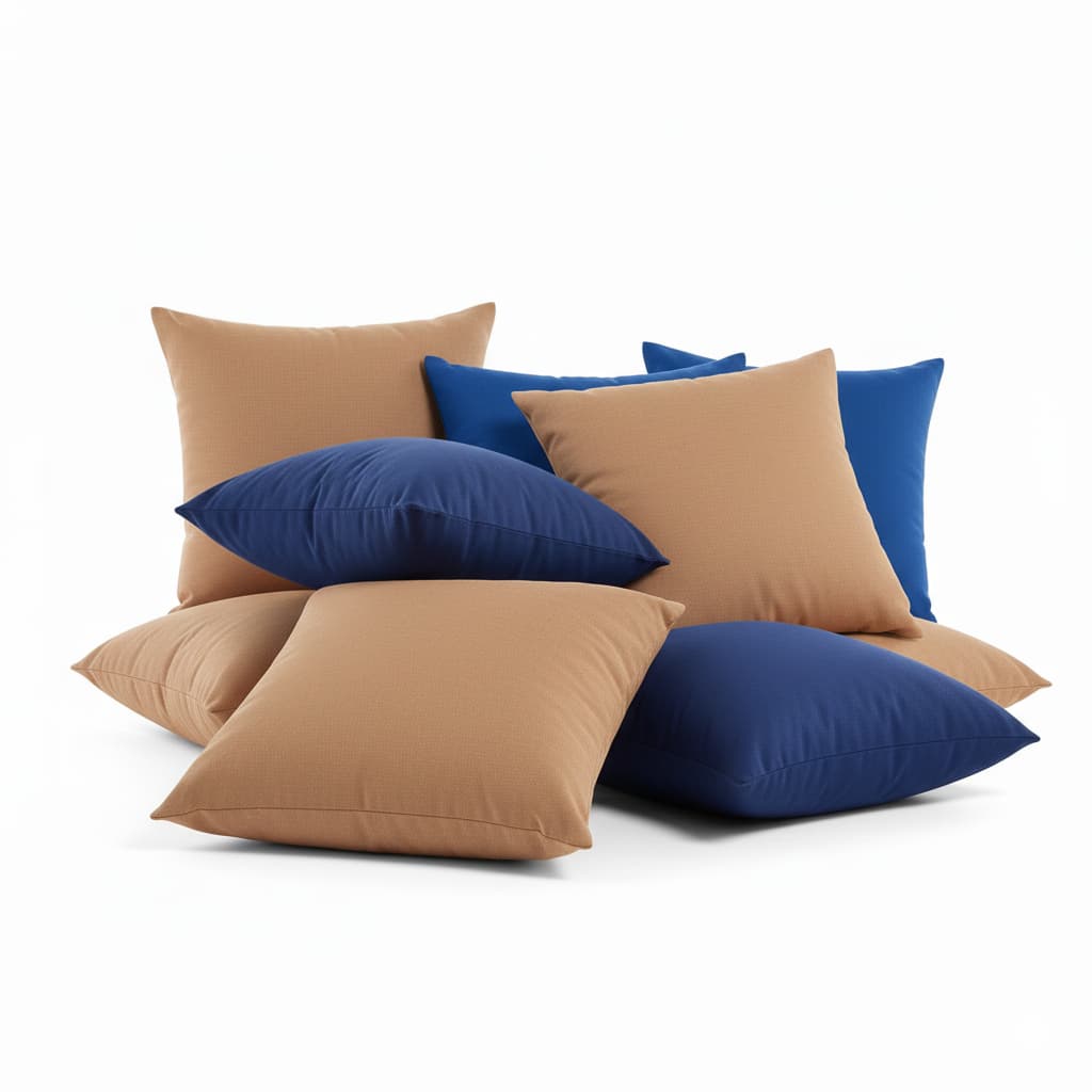 Kit Com 4 Capas de Almofada Tecido Micropercal Liso 40 cm x 40 cm Para Sala Sofá Moderna Toque Macio