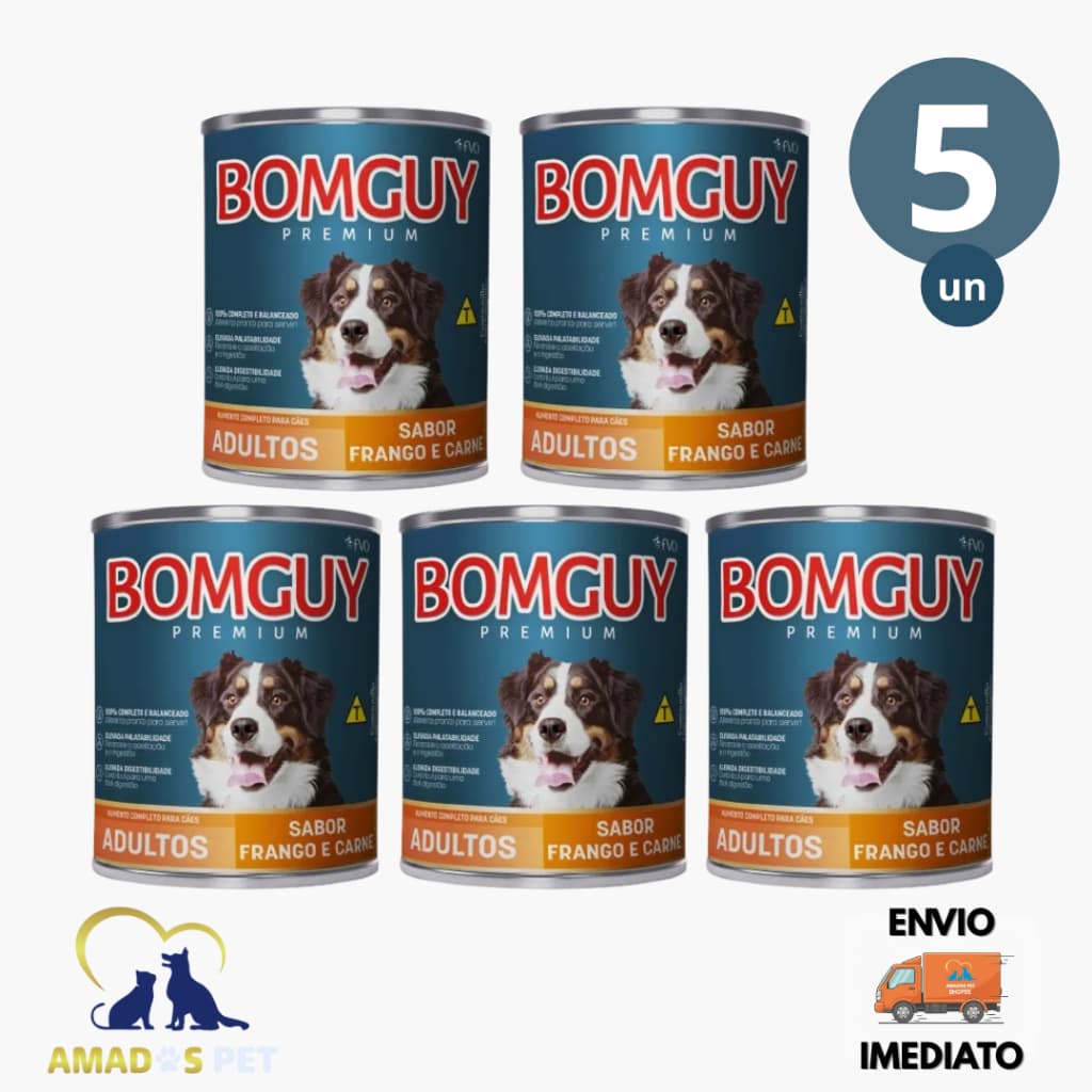 KIT  BOMGUY PATÊ PREMIUM SABOR FRANGO E CARNE  280G - RAÇÃO ÚMIDA PARA CÃES - FVO