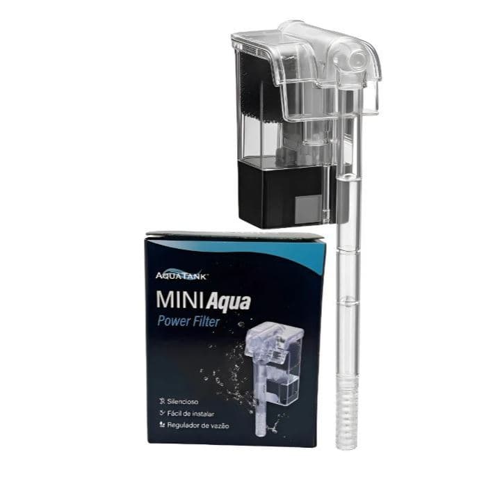 FILTRO HANG ON CASCATA PARA AQUARIOS DE ATÉ 10 LITROS MINI AQUA 250 LITROS HORAS AQUATANK