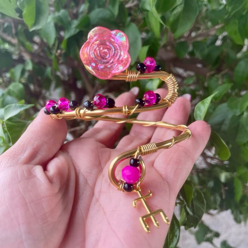 🩷✨Exclusivo Bracelete Rosa da Pomba Gira Menina Axé Proteção Força Sedução ✨🌷