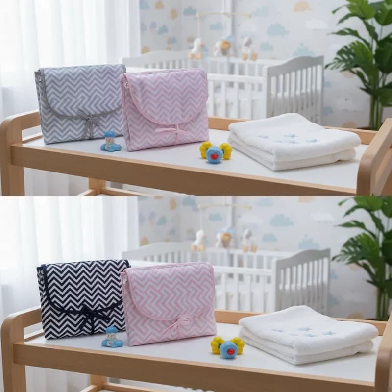 Trocador Infantil Portátil C/ Bolso Impermeável para Passeio Viagens Maternidade