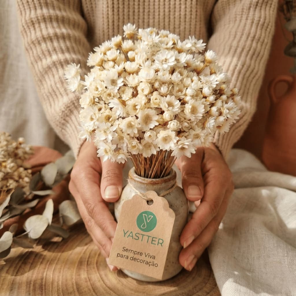 Flor Sempre Viva para Decoração – Buquê Premium de Flores Secas Tipo 1 Extra (NÃO ACOMPANHA VASO)