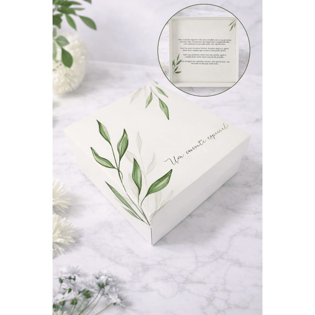 Caixa Personalizada Convite Padrinhos de Casamento - Envio imediato / Verde Oliva