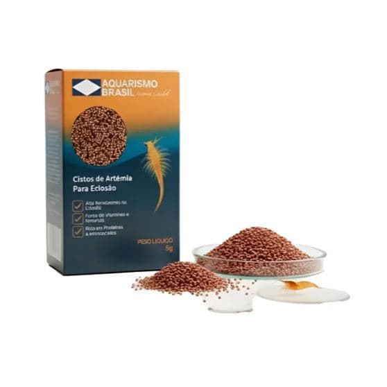 Cistos De Artêmia Para Eclosão 5g Aquarismo Brasil