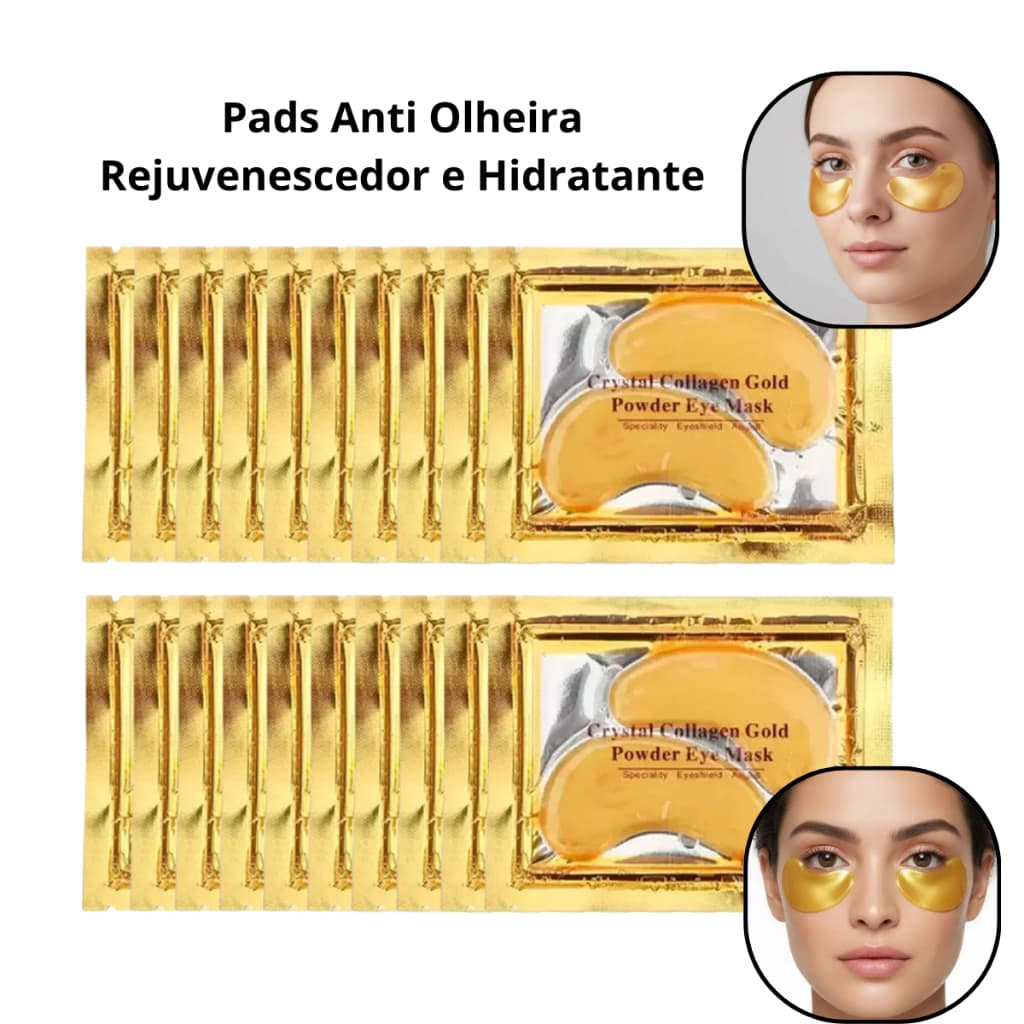 Kit 10/20/30/40/50/100 Máscaras Colágeno Trata Olheiras Adesivo Antirrugas Gel Pads Skin Care Tratamento Olhos