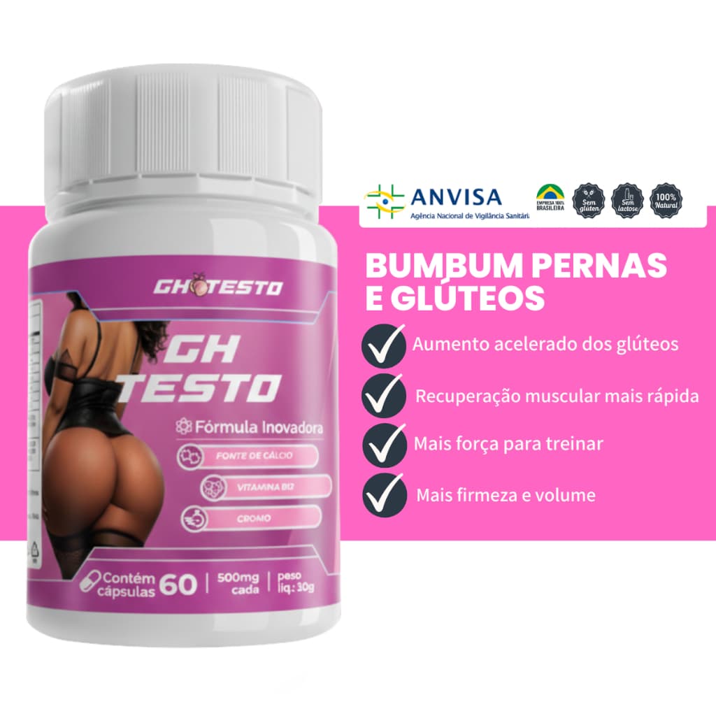 GH TESTO – Fórmula Poderosa para Bumbum Maior e Pernas Durinhas em Tempo Recorde