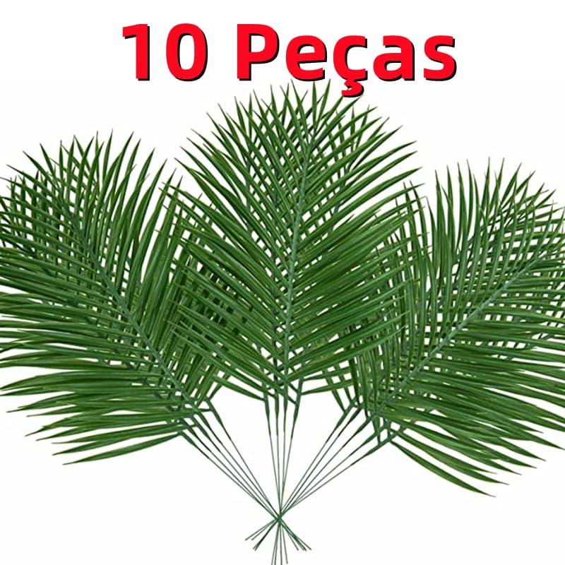 Kit 10 Planta Artificial  Para Decorar Jardins, Folhas Artificiais Para Decoração