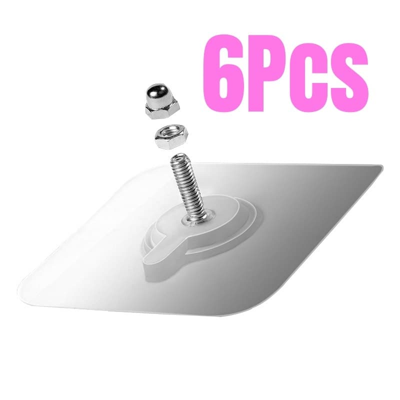 6 Uni 8Mm Gancho De Parede Adesivo Multiuso Para Pendurar Quadros UtensíLios De Cozinha Banheiros Promoção