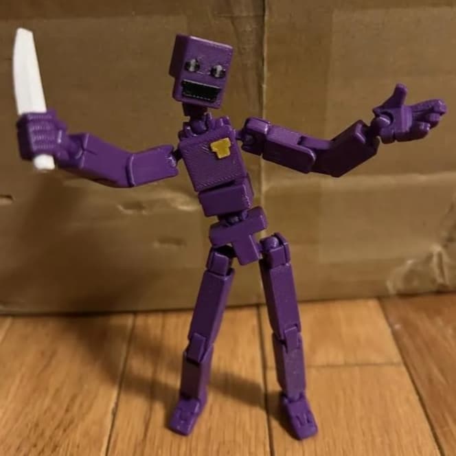 Boneco Articulado FNAF Purple Guy William Afton Five Nights At Freddys Action Figure Dummy 13