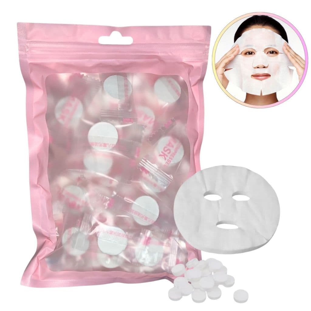 Kit 50 Máscara Desidratada Comprimido Compactada