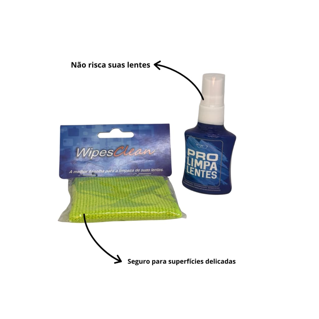 Lenço Microfibra + Limpa Lentes