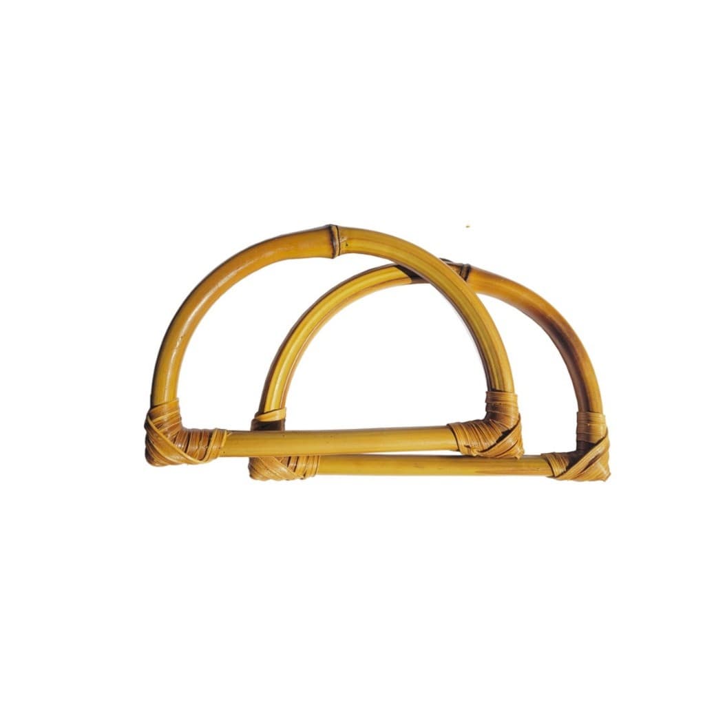 Par Alças Semicircular 16,5 de Largura e 10,5 cm de Altura Bambu