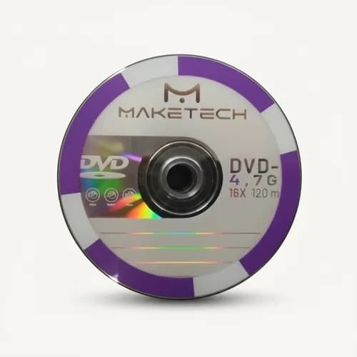 25 Unidades DVD-R Maketech - 4,7 GB - 16x - Com Logo