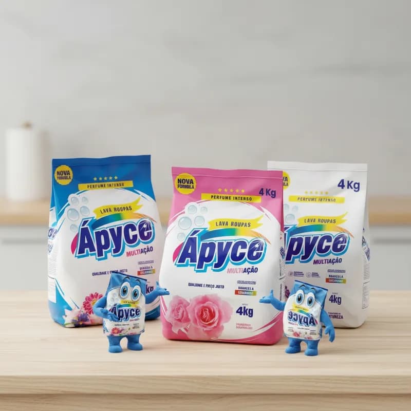 Sabão em pò lava roupas 4 kg Apyce Roupas Perfumadas