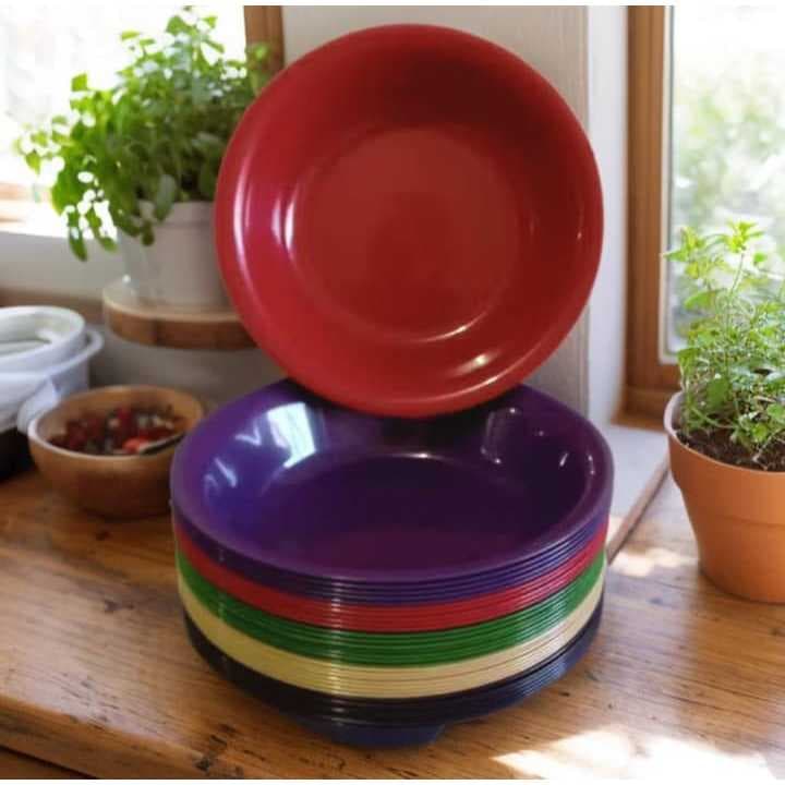 Bacia Tigela Funda 1.200ml; Kit 3,5,10,15 ou 25 und.(Plástico). Prato/Escola/Festa/Infantil/Cozinha.