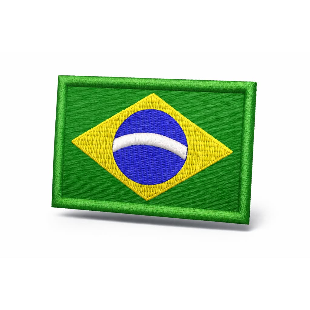 Patch Bordado Termocolante ou Fecho de Contato - Bandeira do Brasil