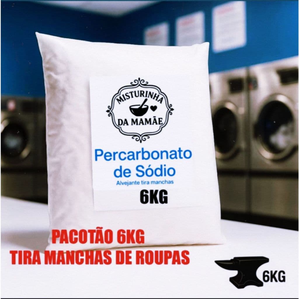 Percarbonato de Sódio Composto Limpeza Em Geral Tira Manchas Roupas Brancas 1KG / 2KG / 3KG /4KG /5KG /6KG