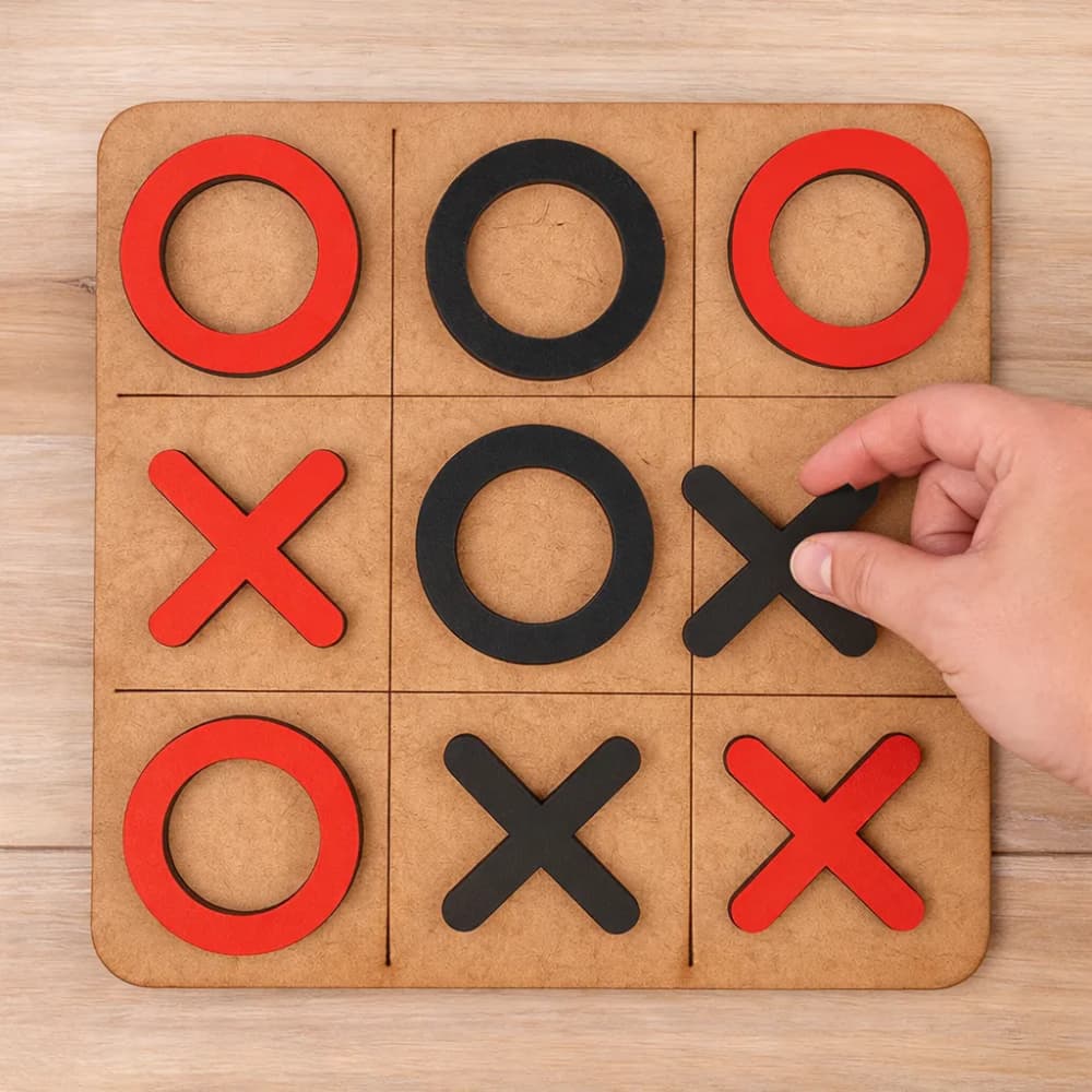 15 Jogo Da Velha Com Tabuleiro (Brinquedo/Presente/Lembrancinha) Em MDF Jogos Tabuleiro