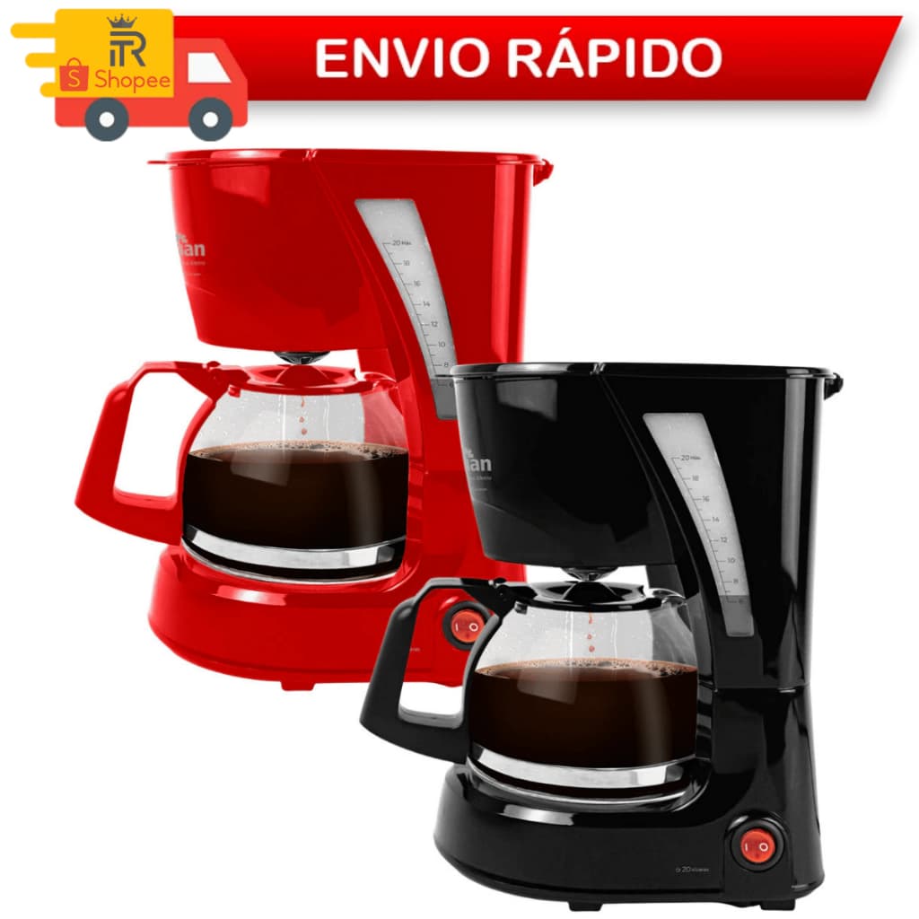 Cafeteira Elétrica De Café Jarra De Vidro Cozinha Casa Para 20 Xicaras 600ml Potencia 600W - Kian