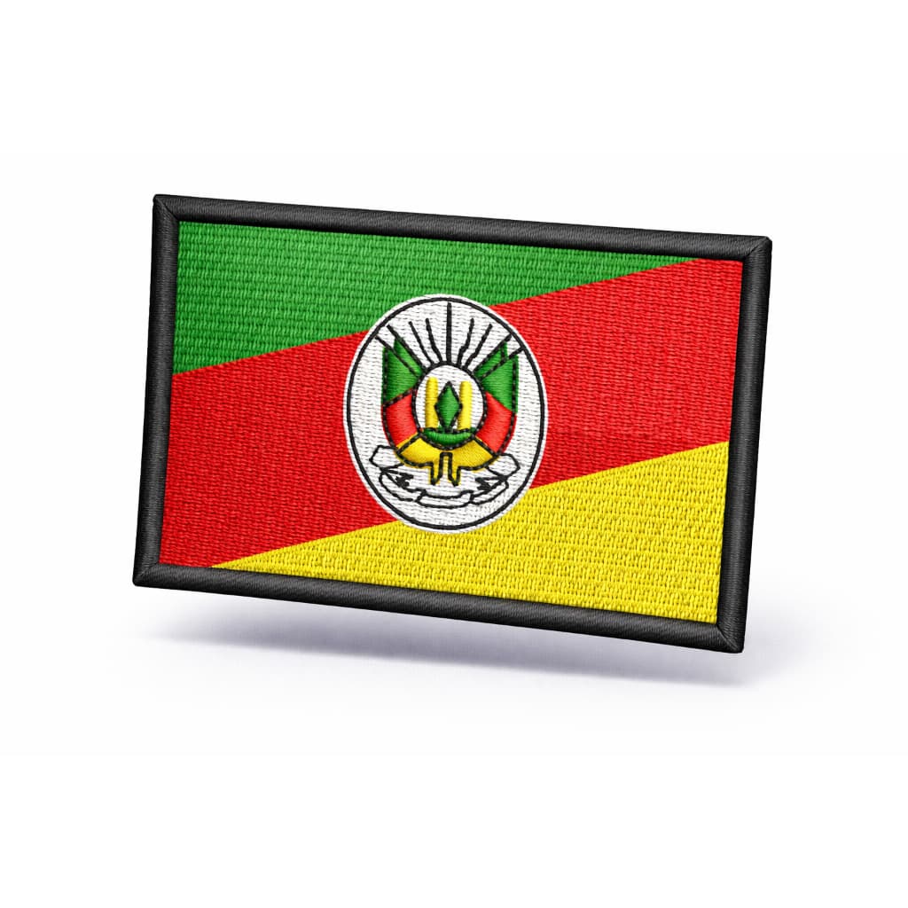 Patch Bordado Termocolante ou Fecho de Contato Bandeira do Rio Grande do Sul