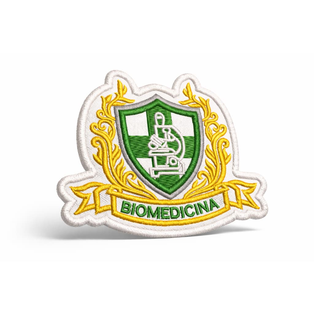 Patch Bordado Termocolante - Biomedicina - Alta Qualidade